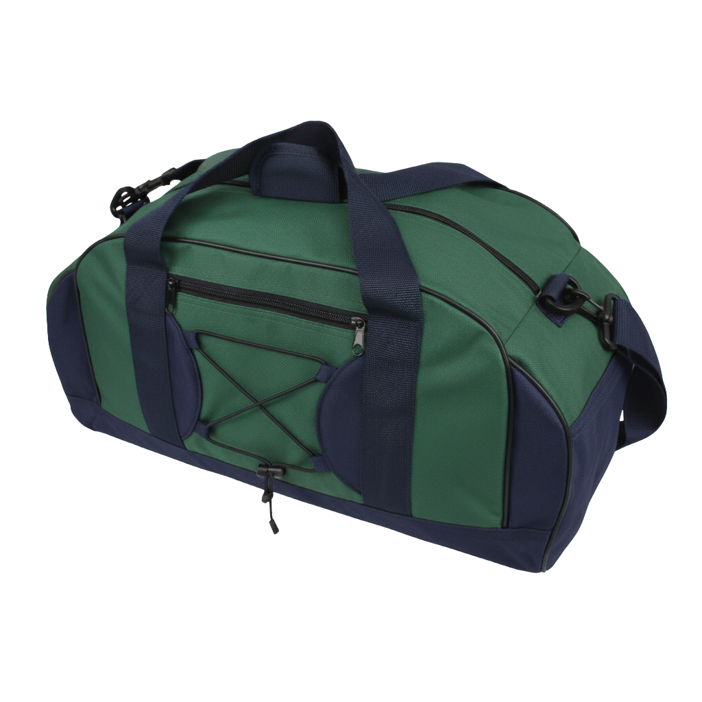 Bolsa de Viagem personalizada Ref. 3003 - Bolsa de Viagem com 4 bolsos externos com zíper e papelão no fundo.