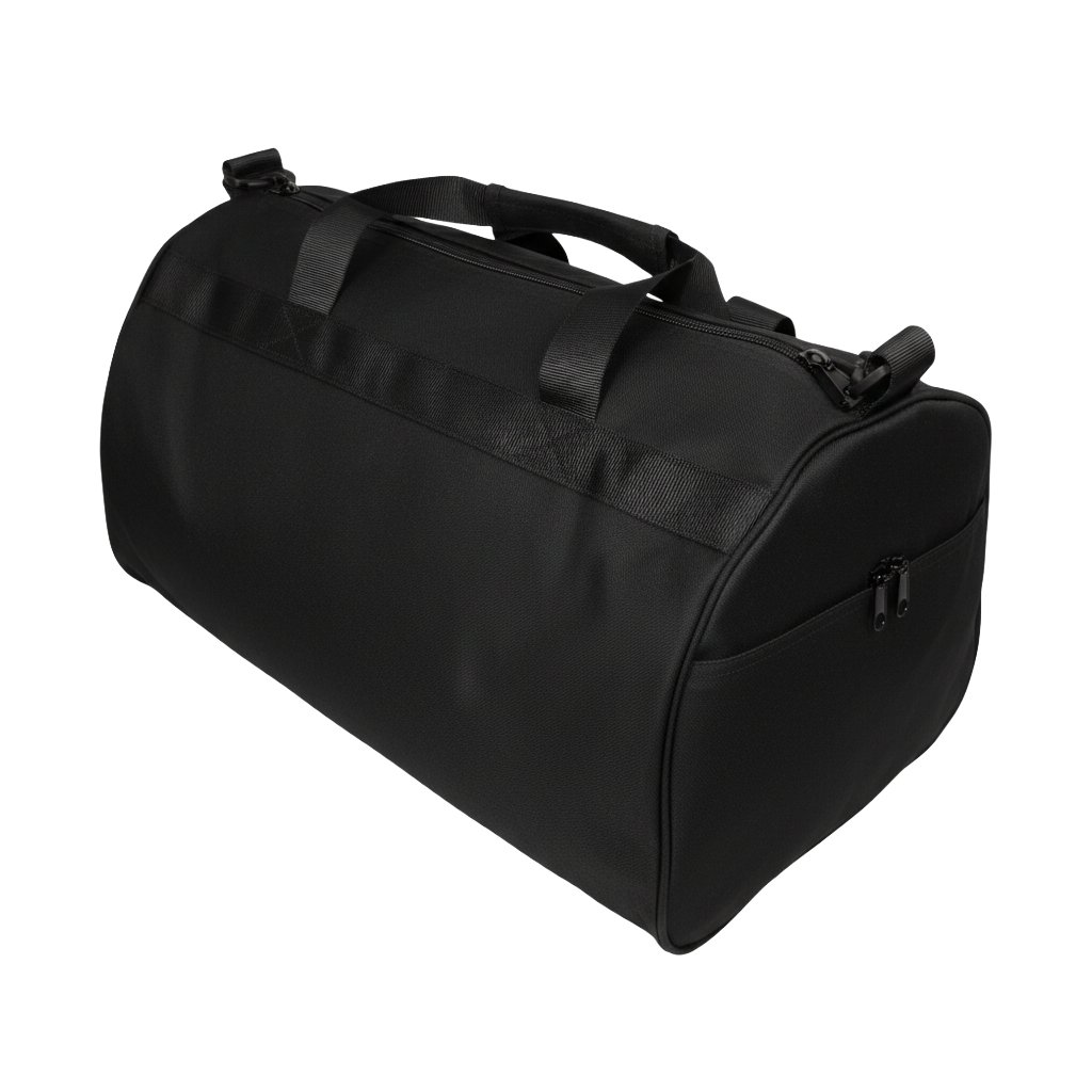 Bolsa de Viagem personalizada Ref. 3005 - Bolsa de Viagem com bolso lateral com zíper, alça de ombro e papelão no fundo.