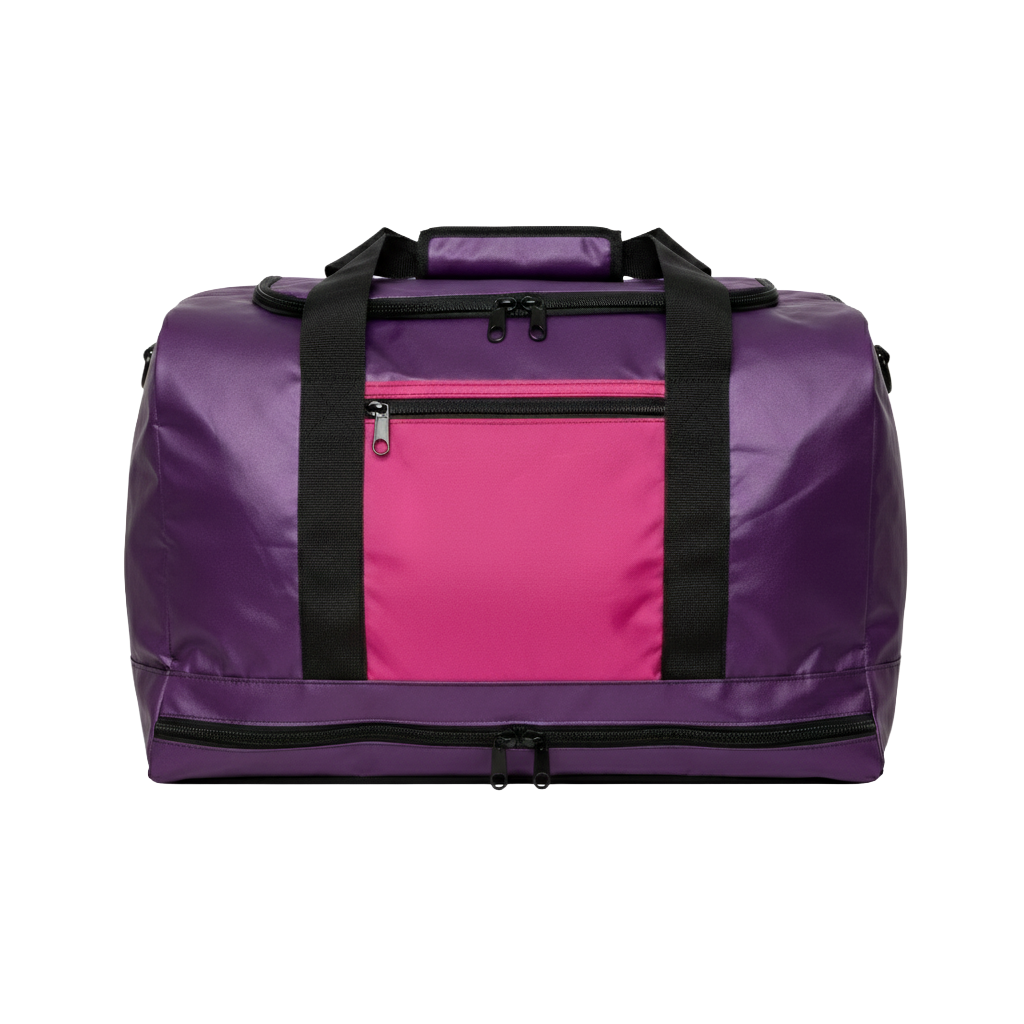 Bolsa de Viagem personalizada Ref. 3041 - Bolsa de Viagem com 3 bolsos externos com zíper, bolso inferior e papelão no fun