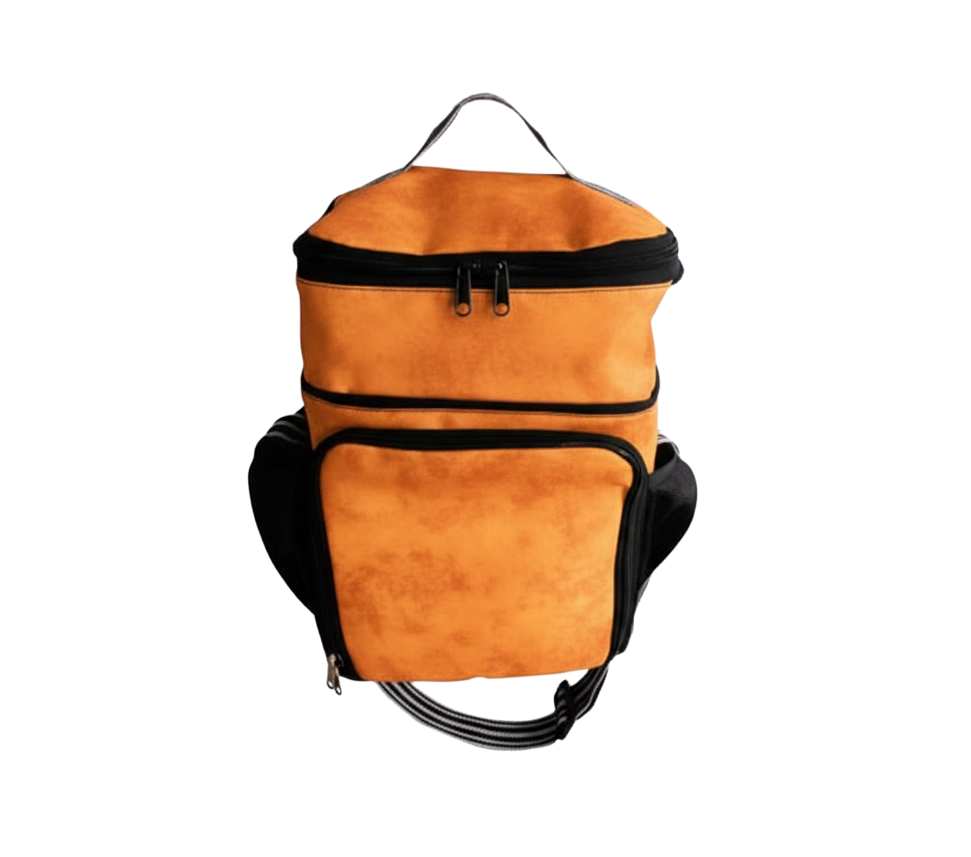 Bolsa Térmica personalizada Ref. 3604 - Bolsa térmica com alça transversal, 2 bolsos laterais com tela, 2 aberturas late