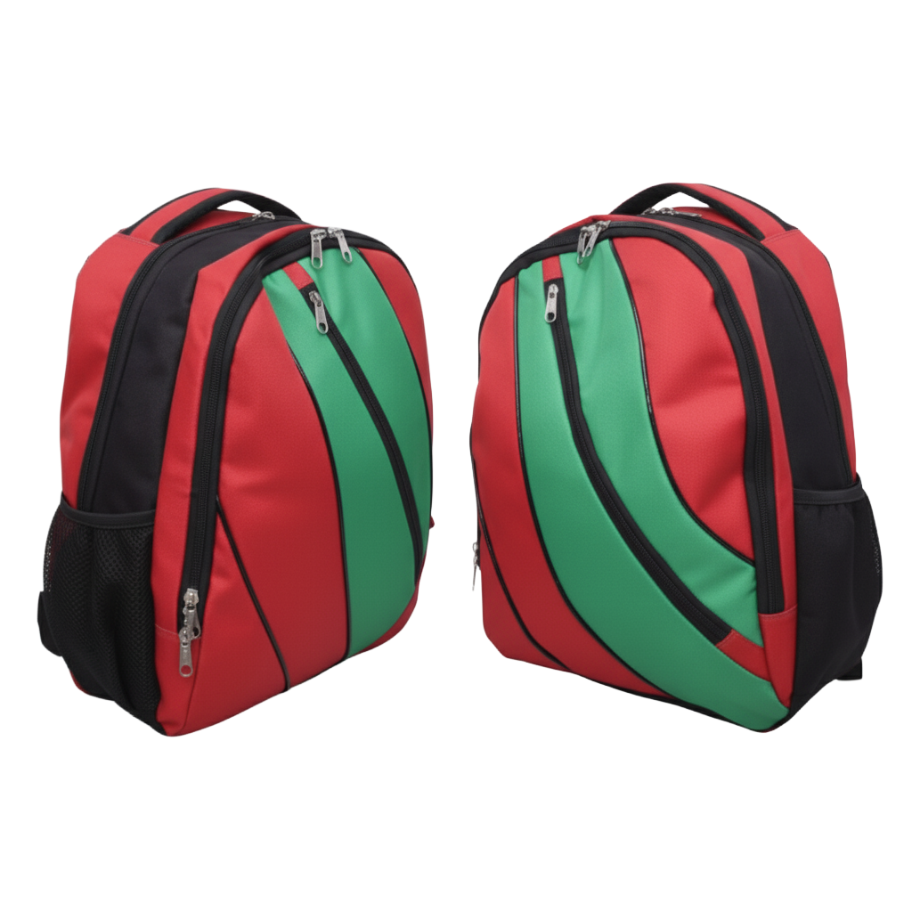 Mochila personalizada Ref. 4018 - Mochila com 2 bolsos externos com zíper e 2 bolsos laterais.