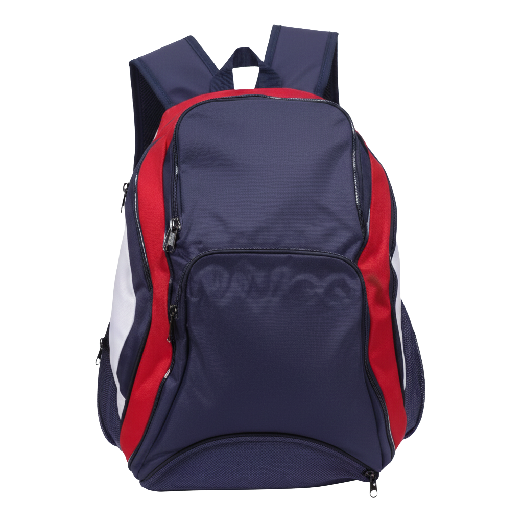 Mochila personalizada Ref. 4303 - Mochila com 5 bolsos externos e 1 bolso inferior.