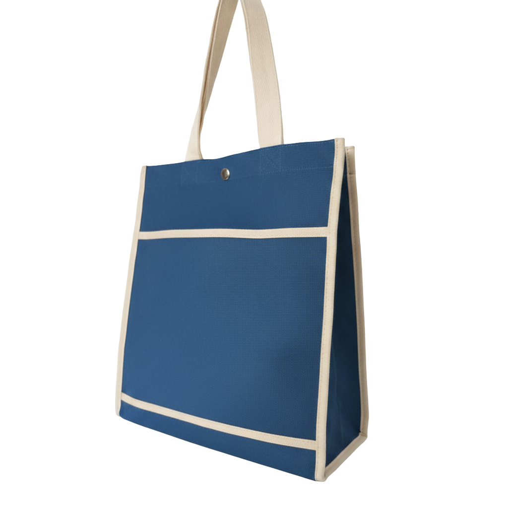 Bolsa Feminina personalizada Ref. 6045 - Bolsa Feminina com bolso externo e papelão no fundo.