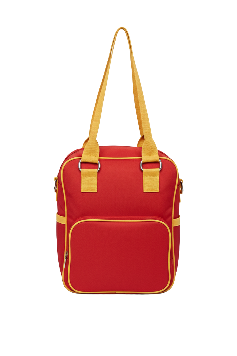 Bolsa Universitária personalizada Ref. 6201 - Bolsa Universitária com bolso externo com zíper, 2 bolsos internos e alça de mão