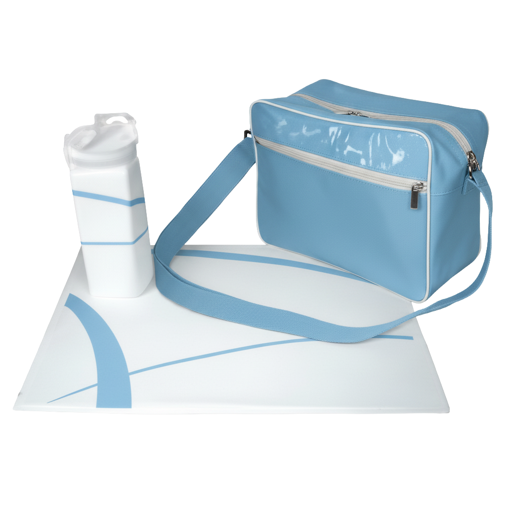 Kit Maternidade personalizada Ref. 9100 - Kit maternidade: bolsa + trocador + porta mamadeira térmico.